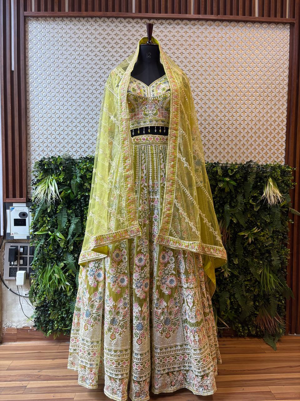 Dusty Rose Pearl & Sequin Lehenga Set by Lable Rosaya