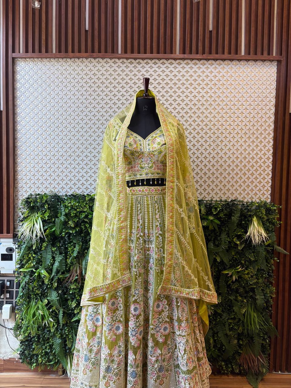 Dusty Rose Pearl & Sequin Lehenga Set by Lable Rosaya