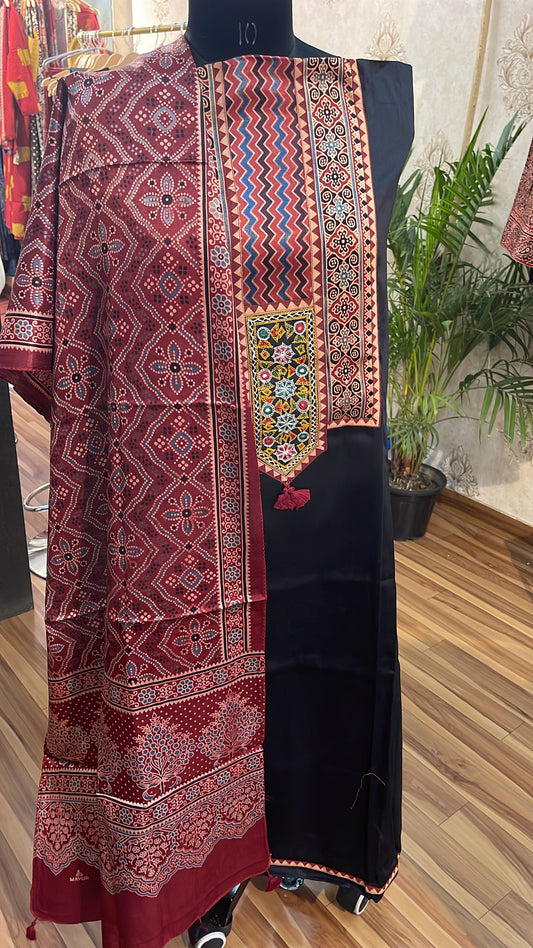 Gujarati kutch 3 piece ajarak suit