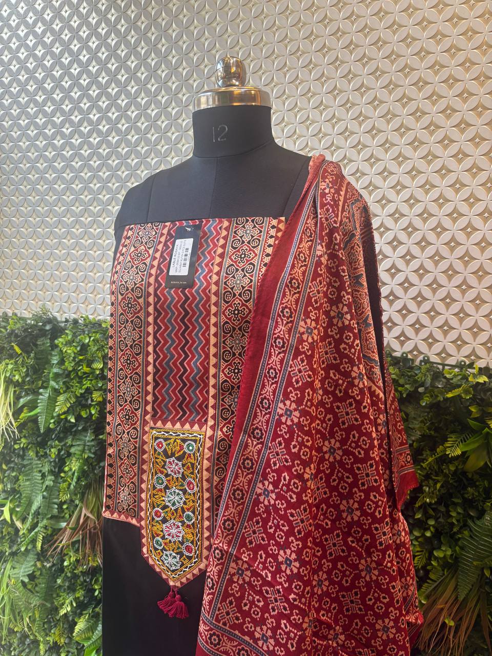 Handcrafted Gujarat Kutch 3-Piece Suit Set – Tribal Art Edition