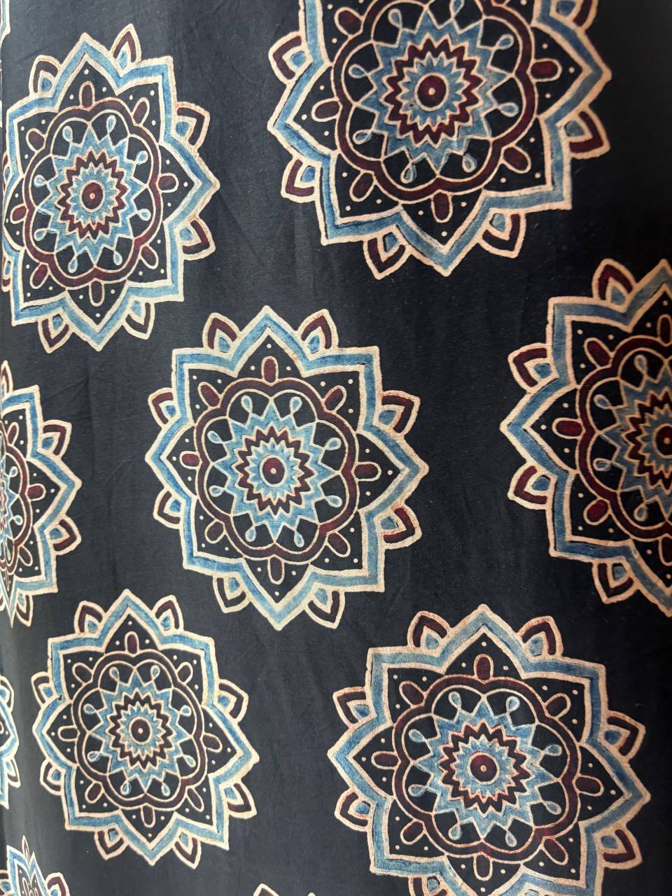 Rosaya Ajrakh-Inspired Mandala Print One-Piece Dress