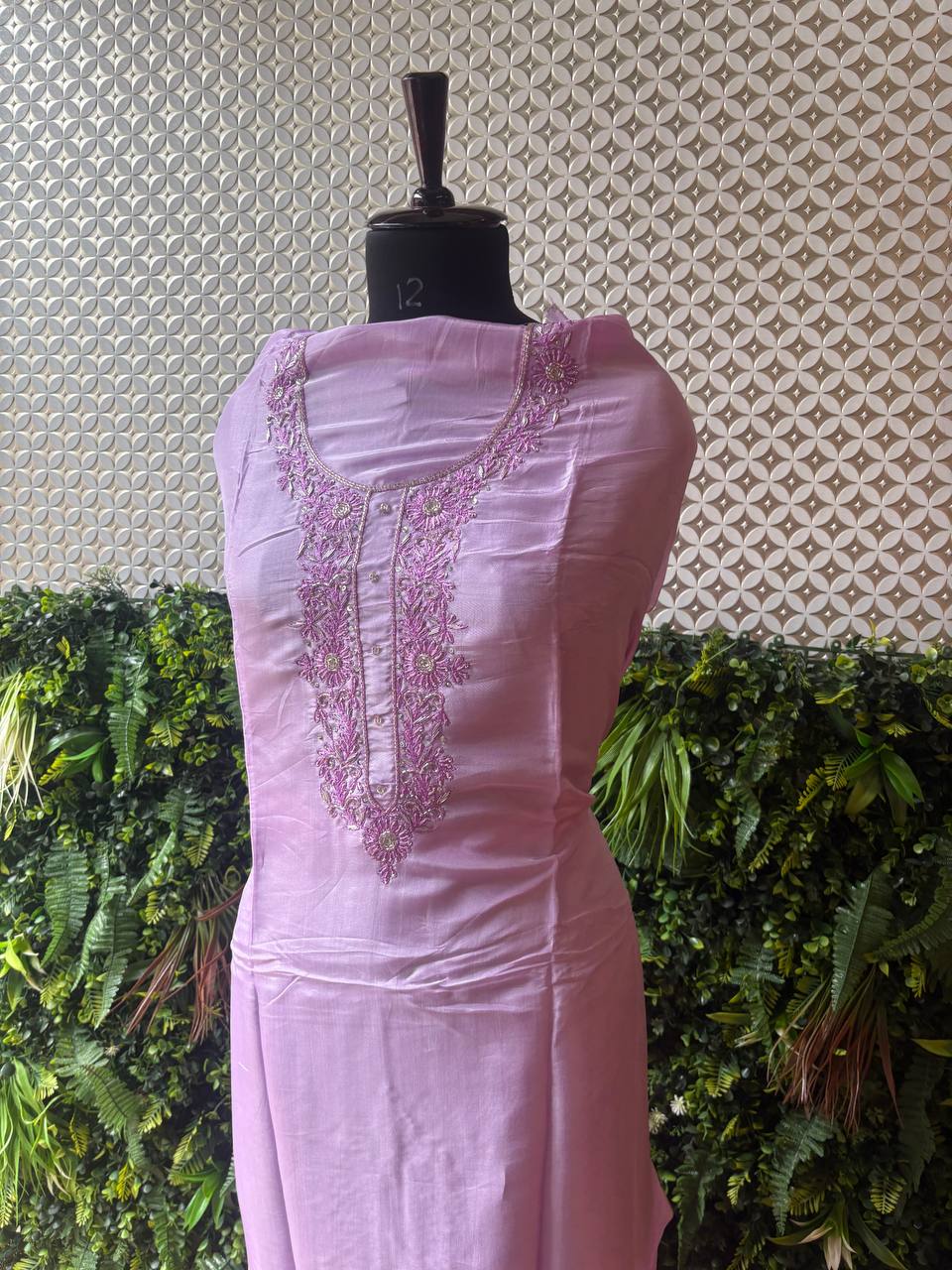🌸 Mrinali – Zardozi Crepe Silk Kurti