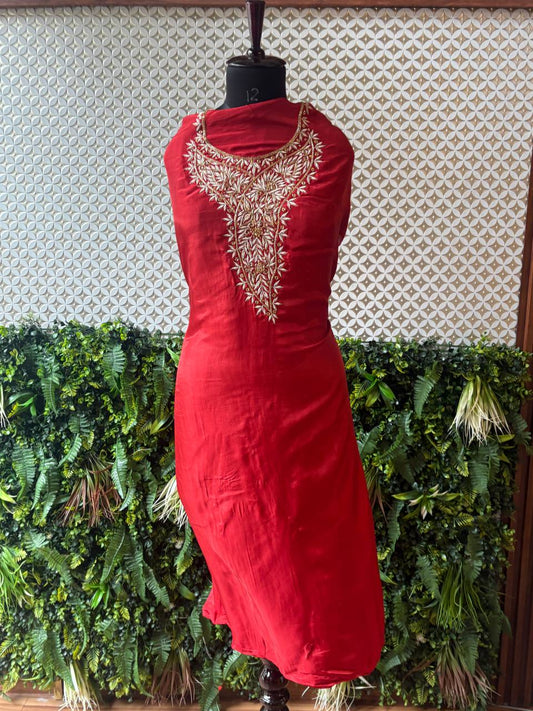 โค Laalima โ Zardozi Crepe Silk Kurti