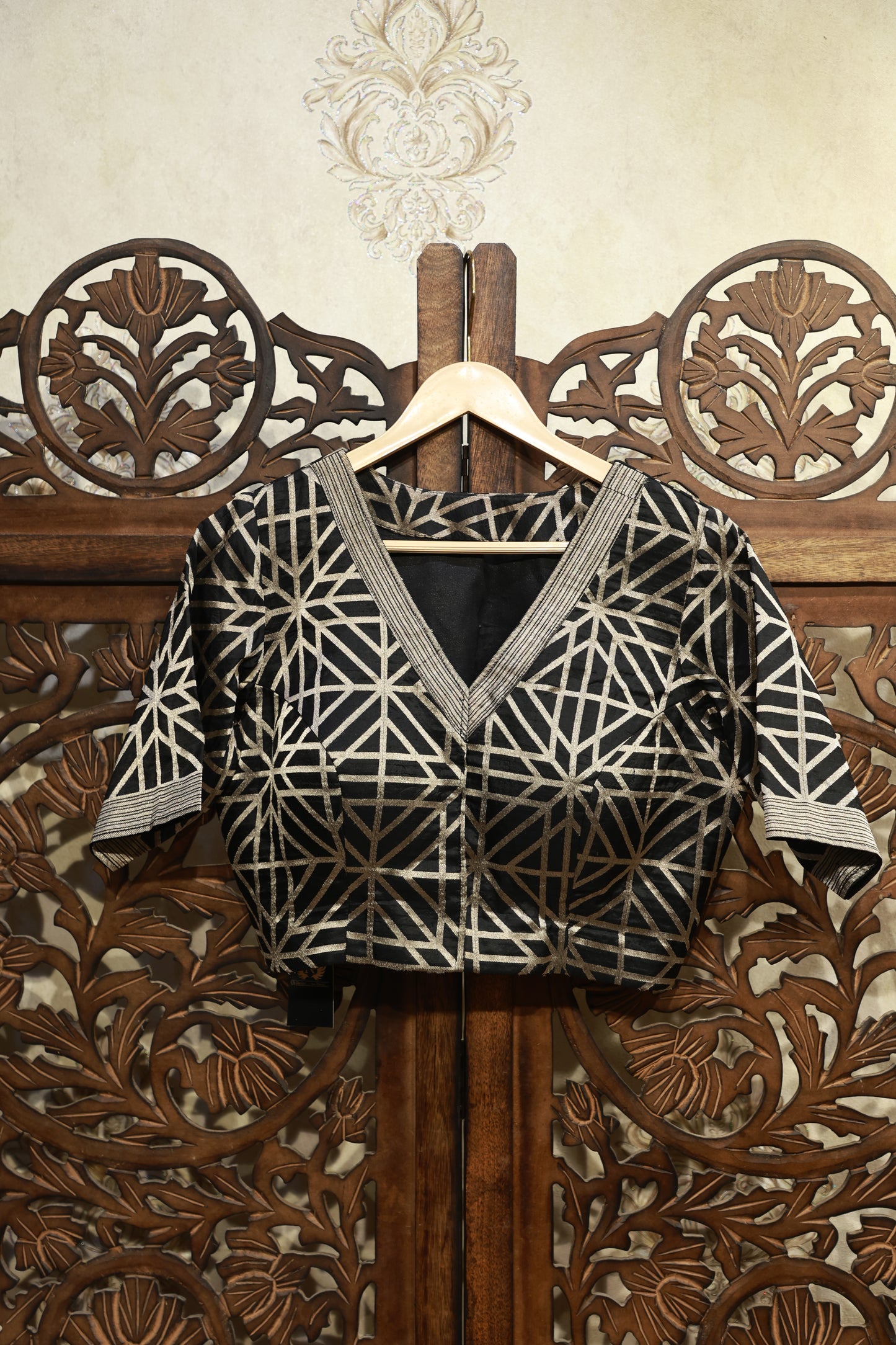 Noor Black Banarasi Zari Blouse