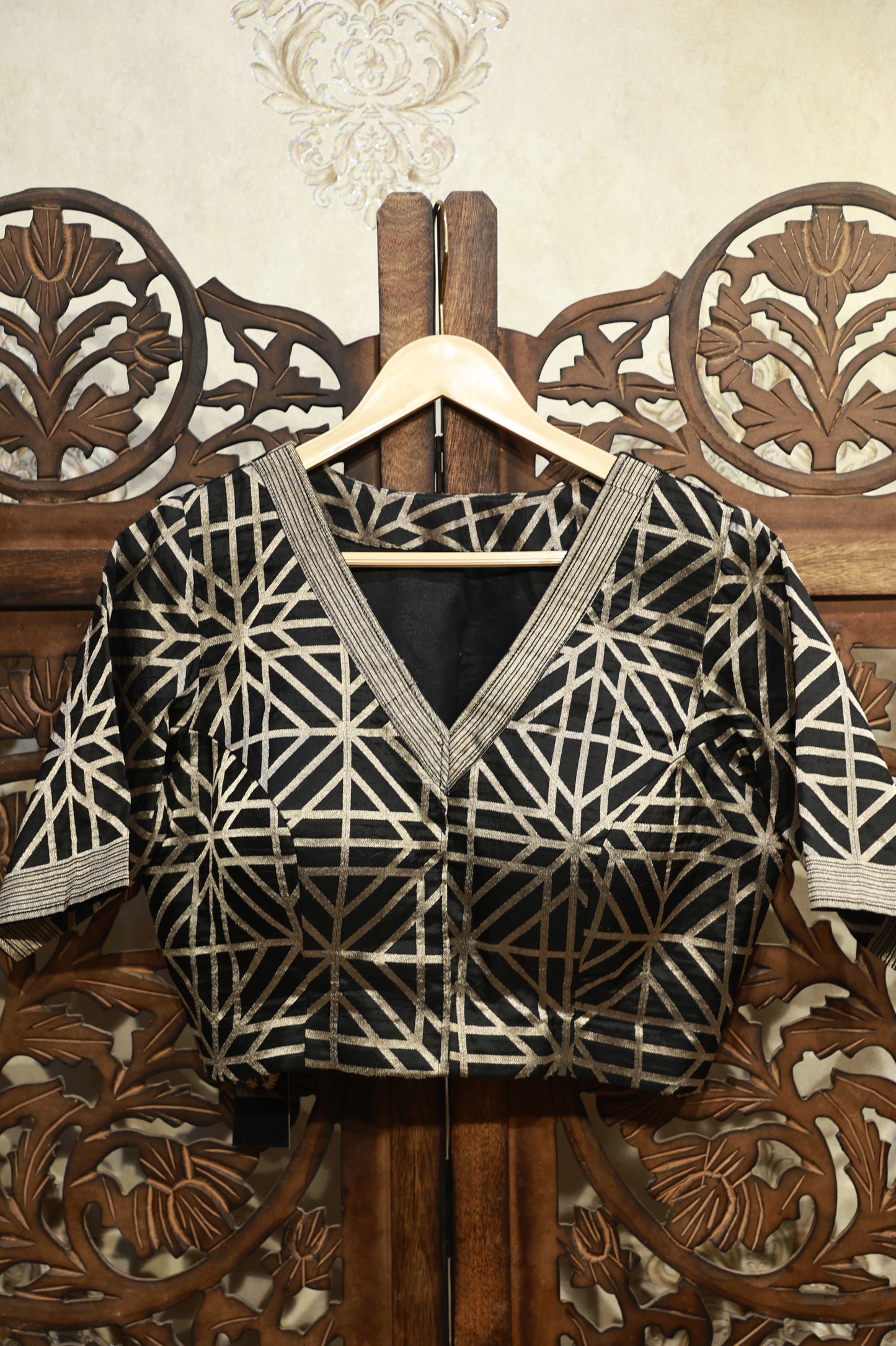 Noor Black Banarasi Zari Blouse