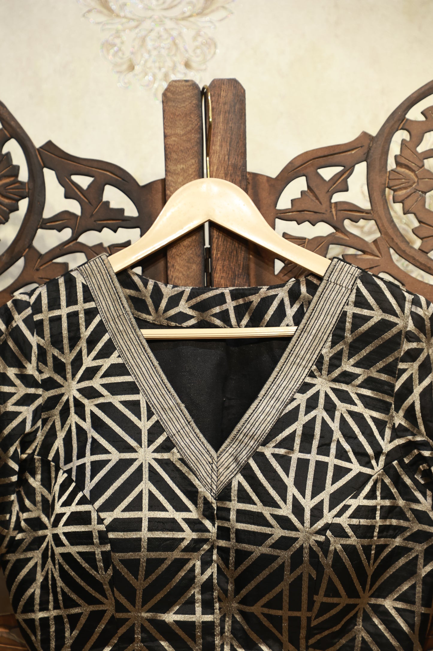 Noor Black Banarasi Zari Blouse