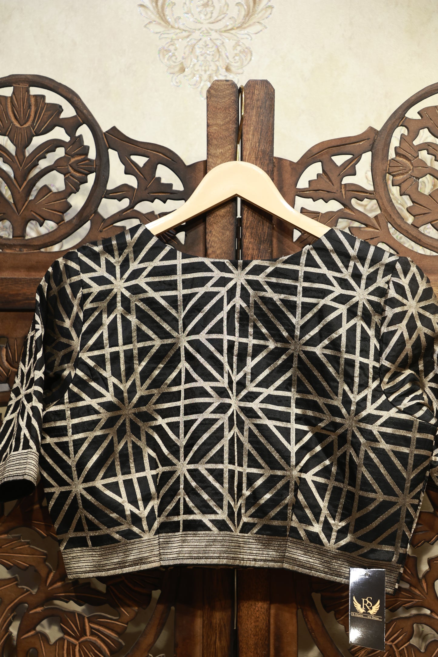 Noor Black Banarasi Zari Blouse
