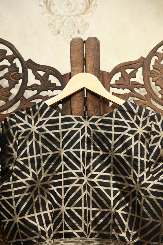 Noor Black Banarasi Zari Blouse