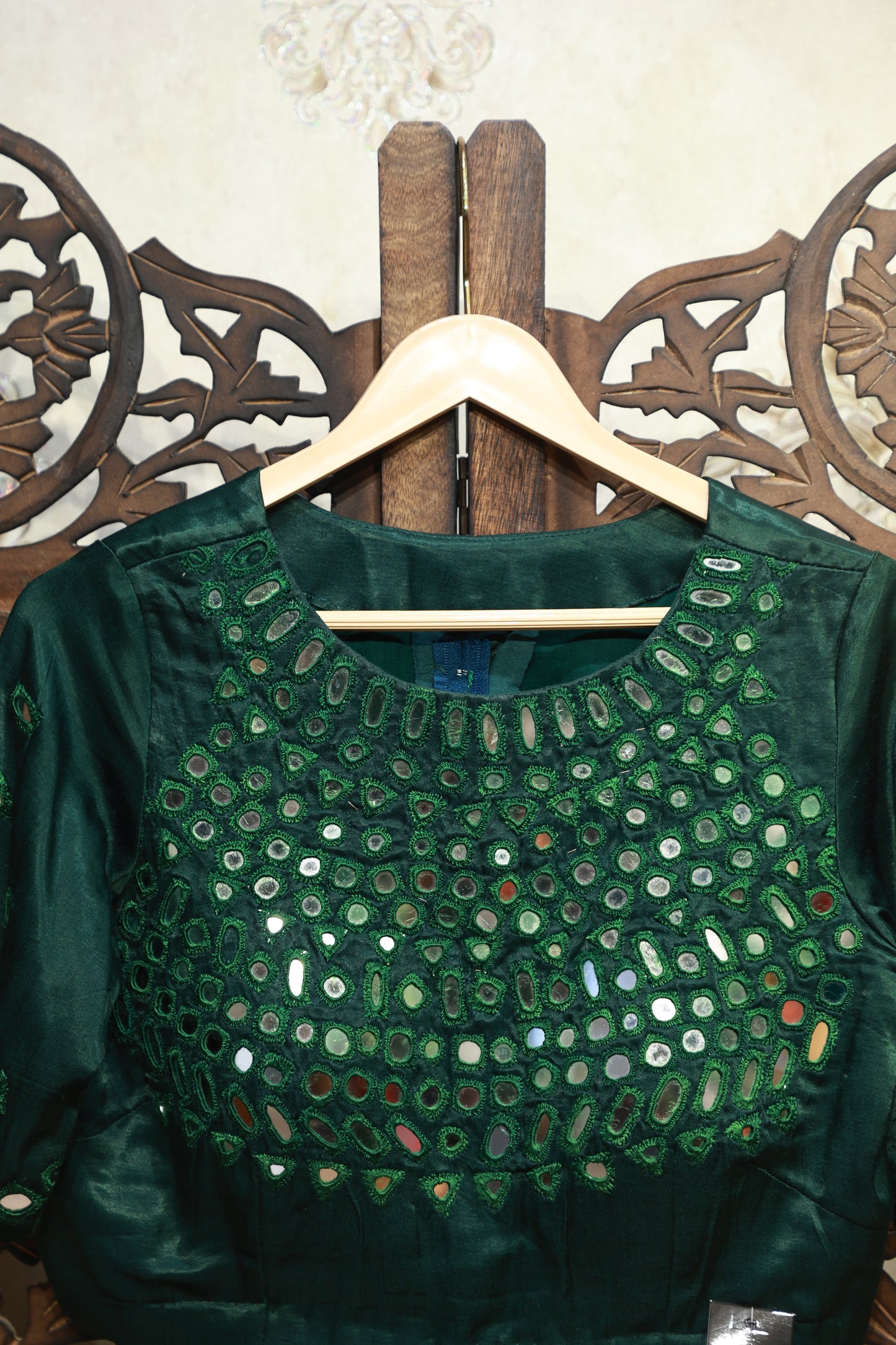 Meher Emerald Mirror Work Blouse