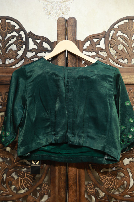 Meher Emerald Mirror Work Blouse