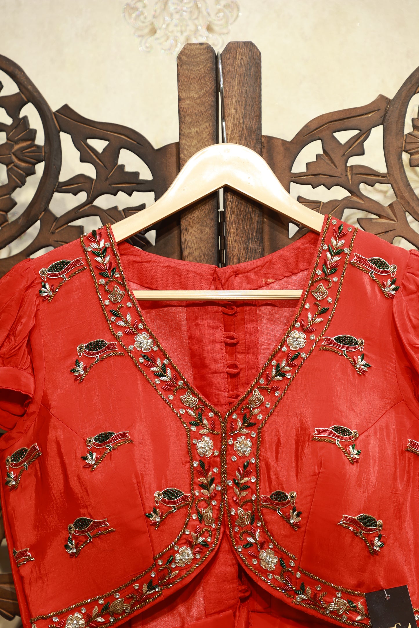 Gulnaar Hand-Embroidered Silk Blouse