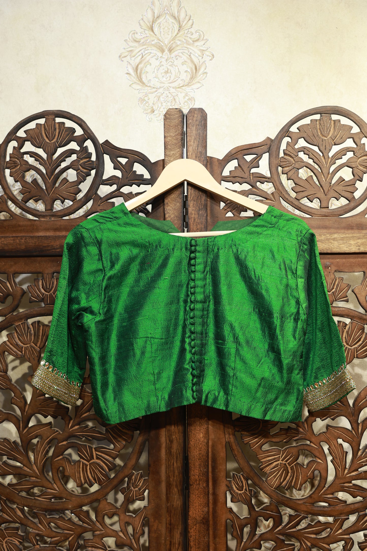 Green Emerald Silk Blouse