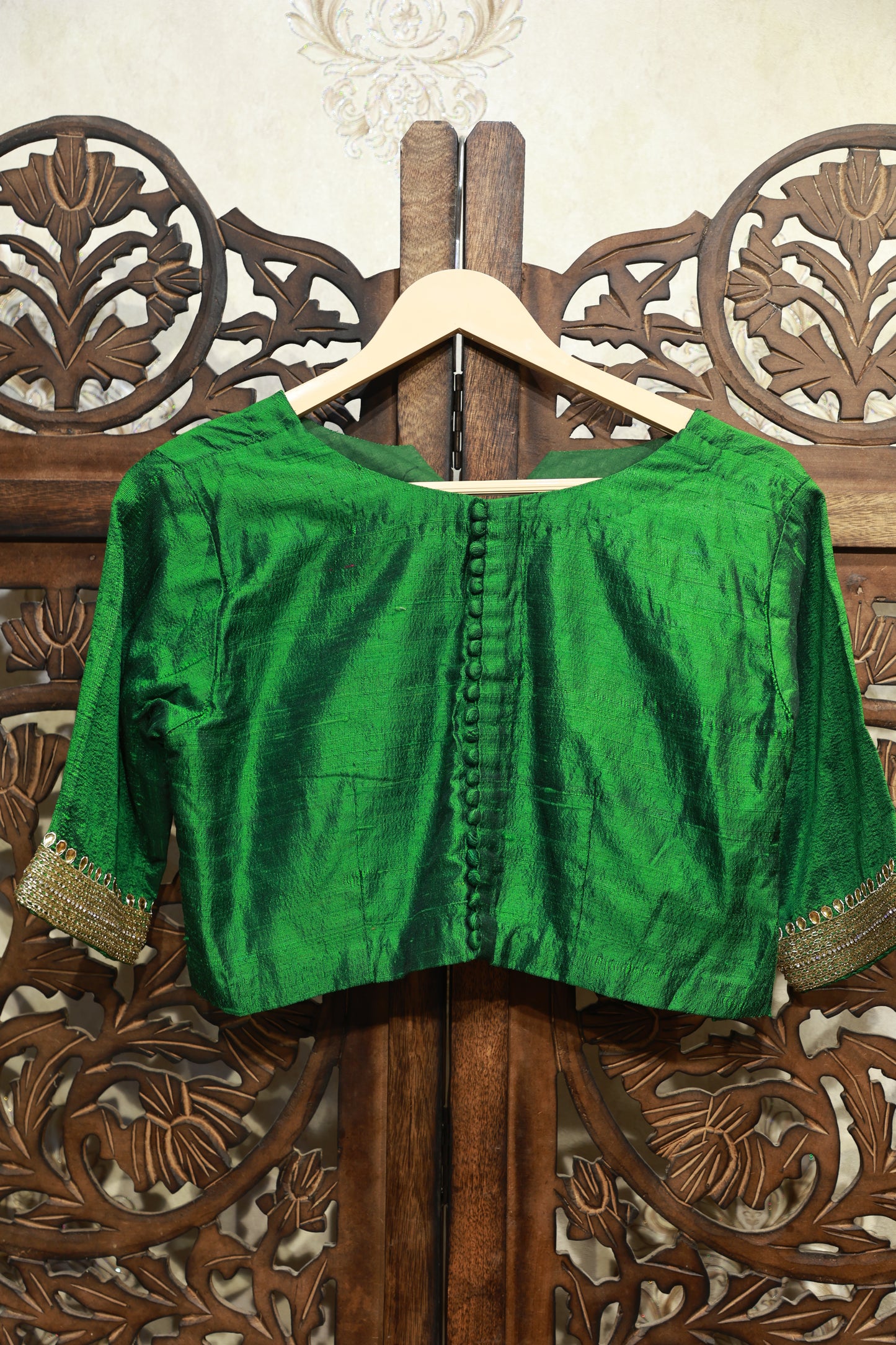 Green Emerald Silk Blouse
