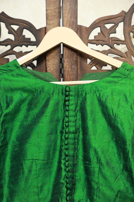 Green Emerald Silk Blouse