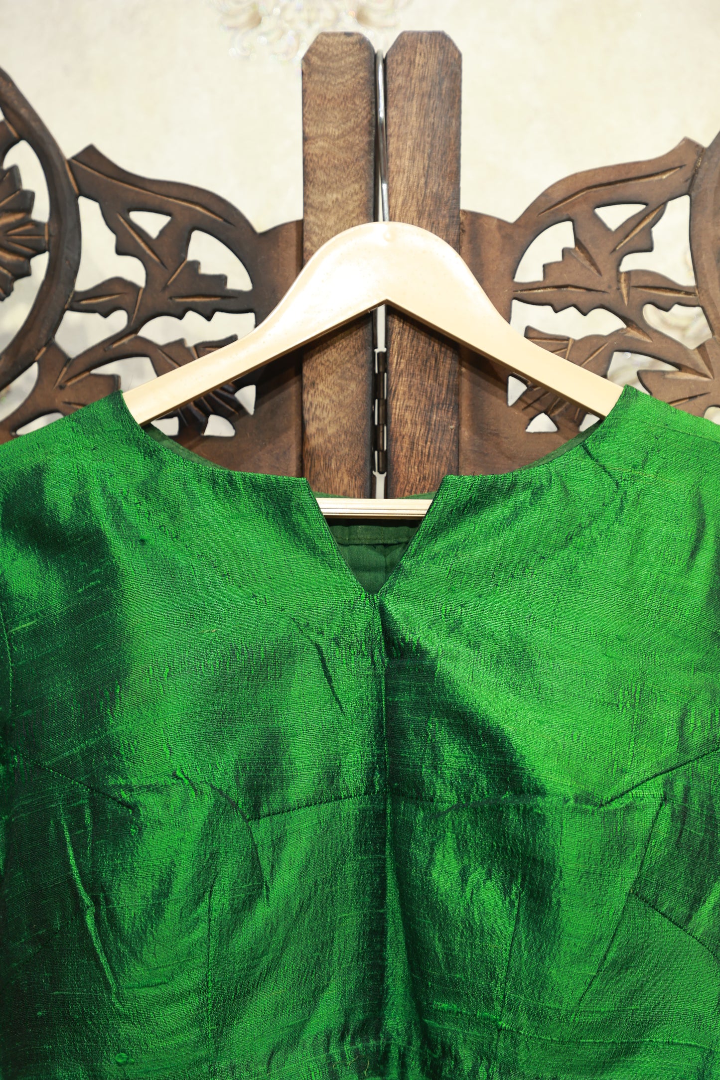 Green Emerald Silk Blouse