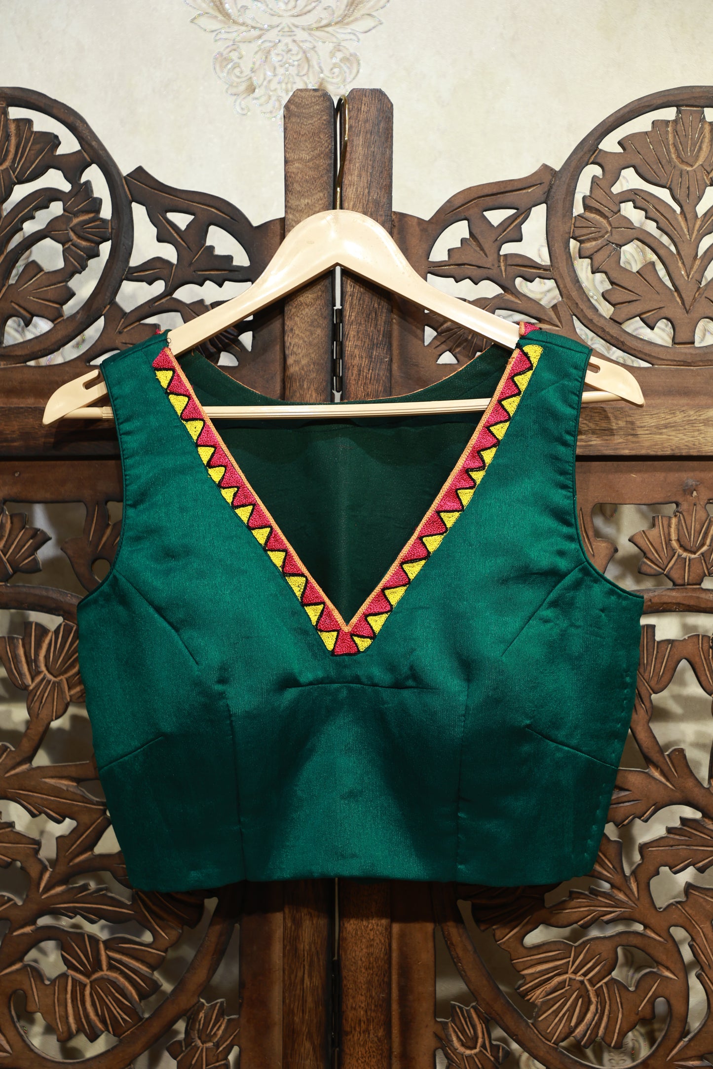 V-Neck work Silk Blouse