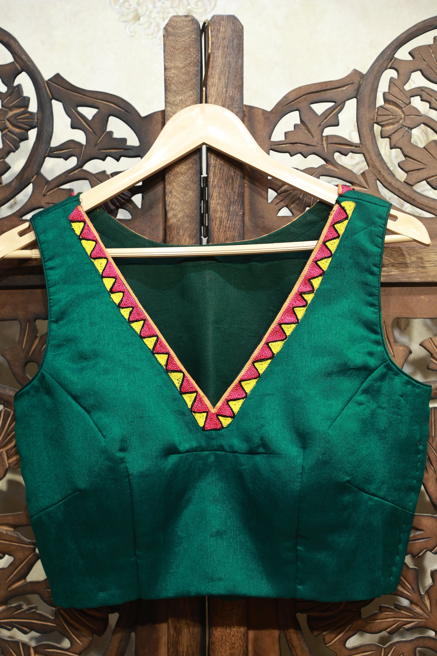 V-Neck work Silk Blouse
