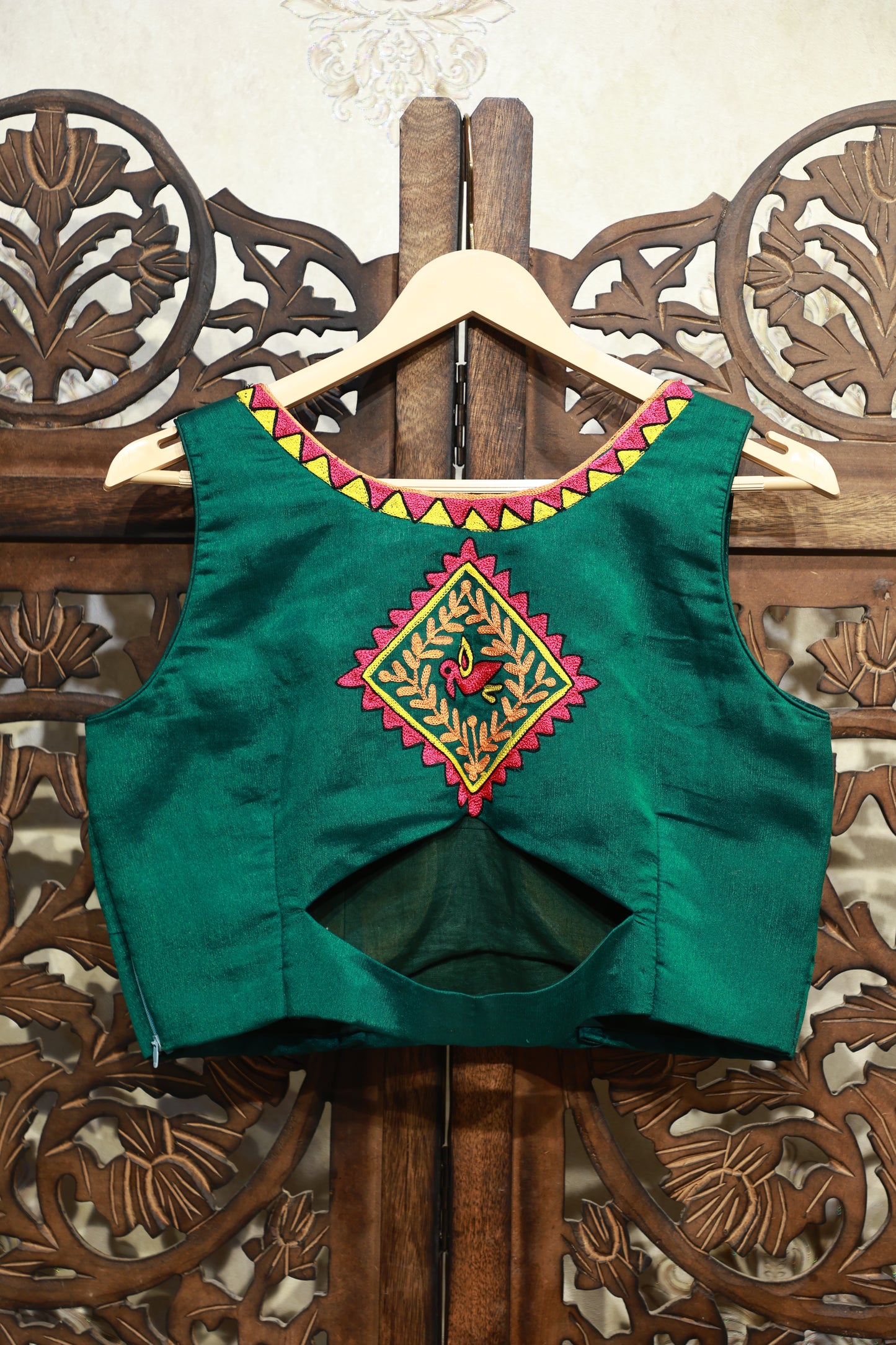 V-Neck work Silk Blouse