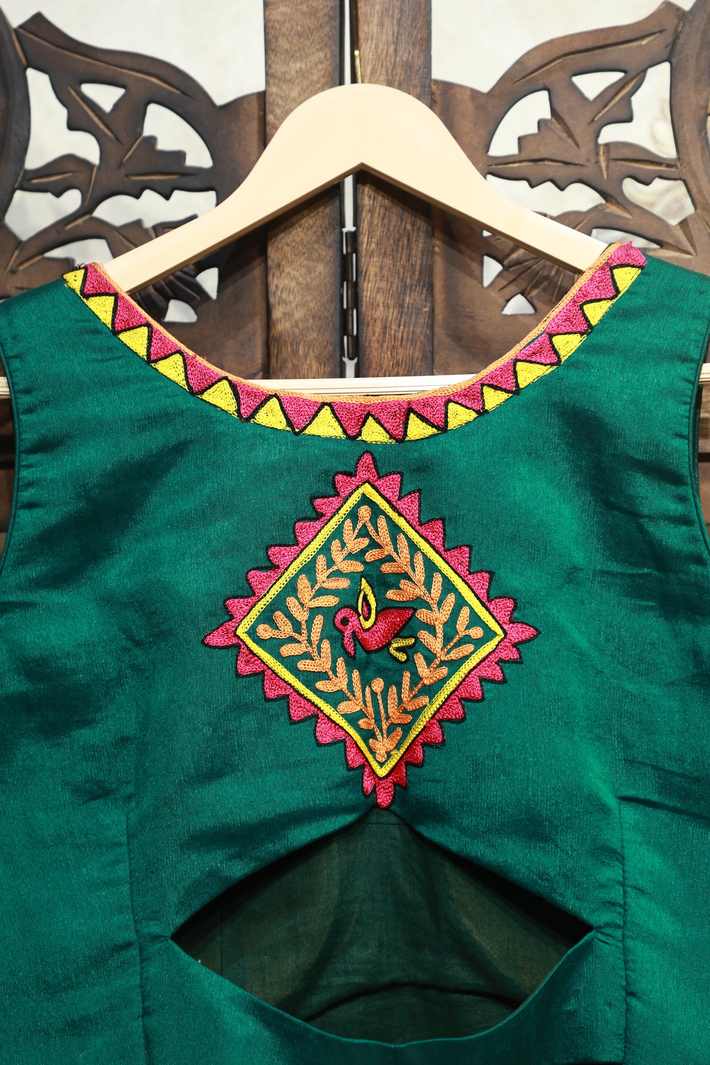 V-Neck work Silk Blouse