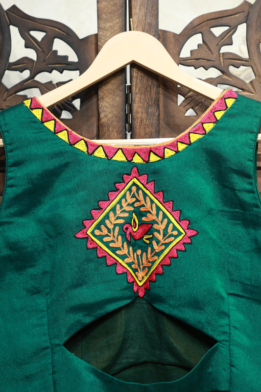 V-Neck work Silk Blouse