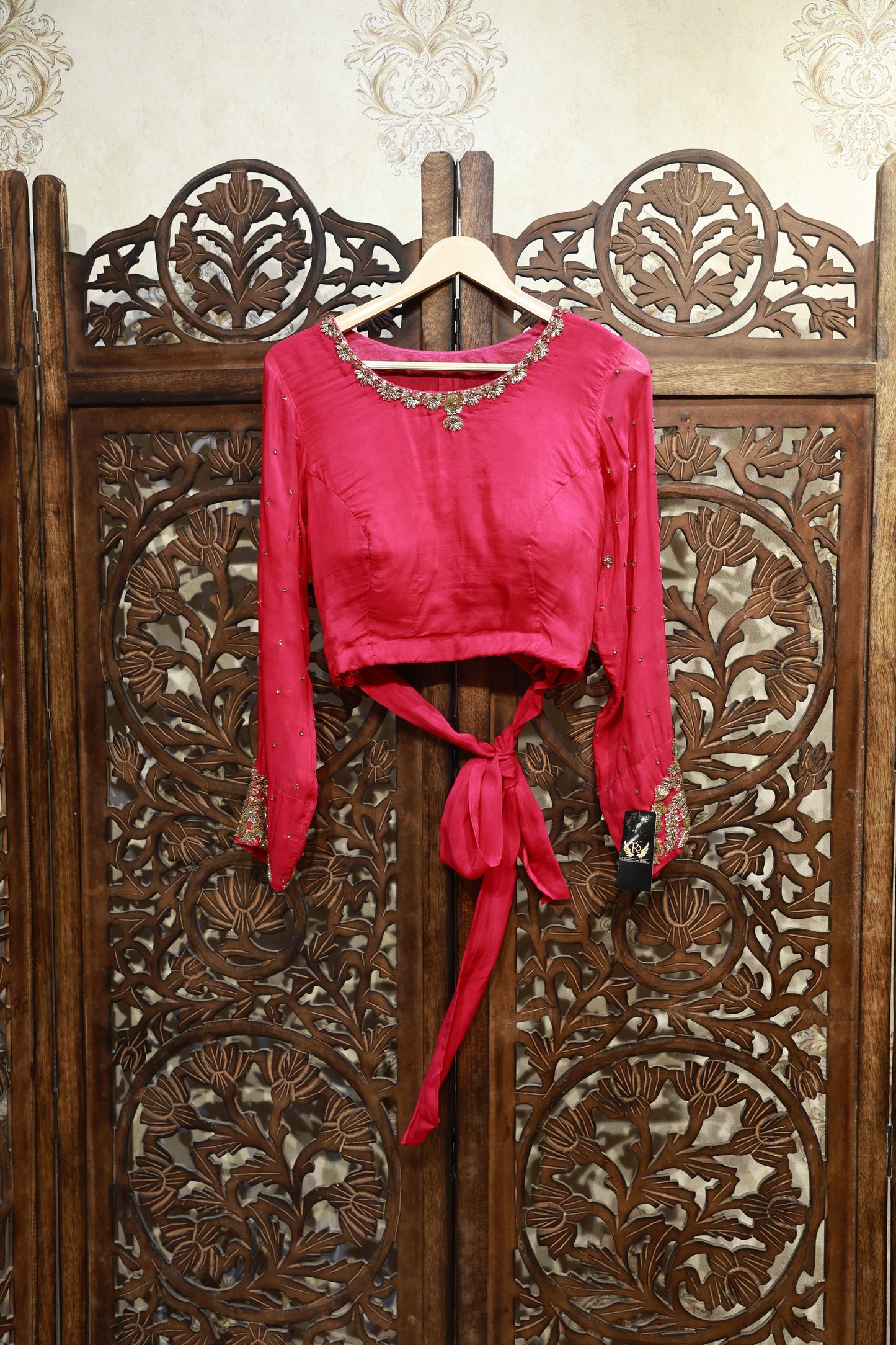 Gulaabi Tie-Up Blouse