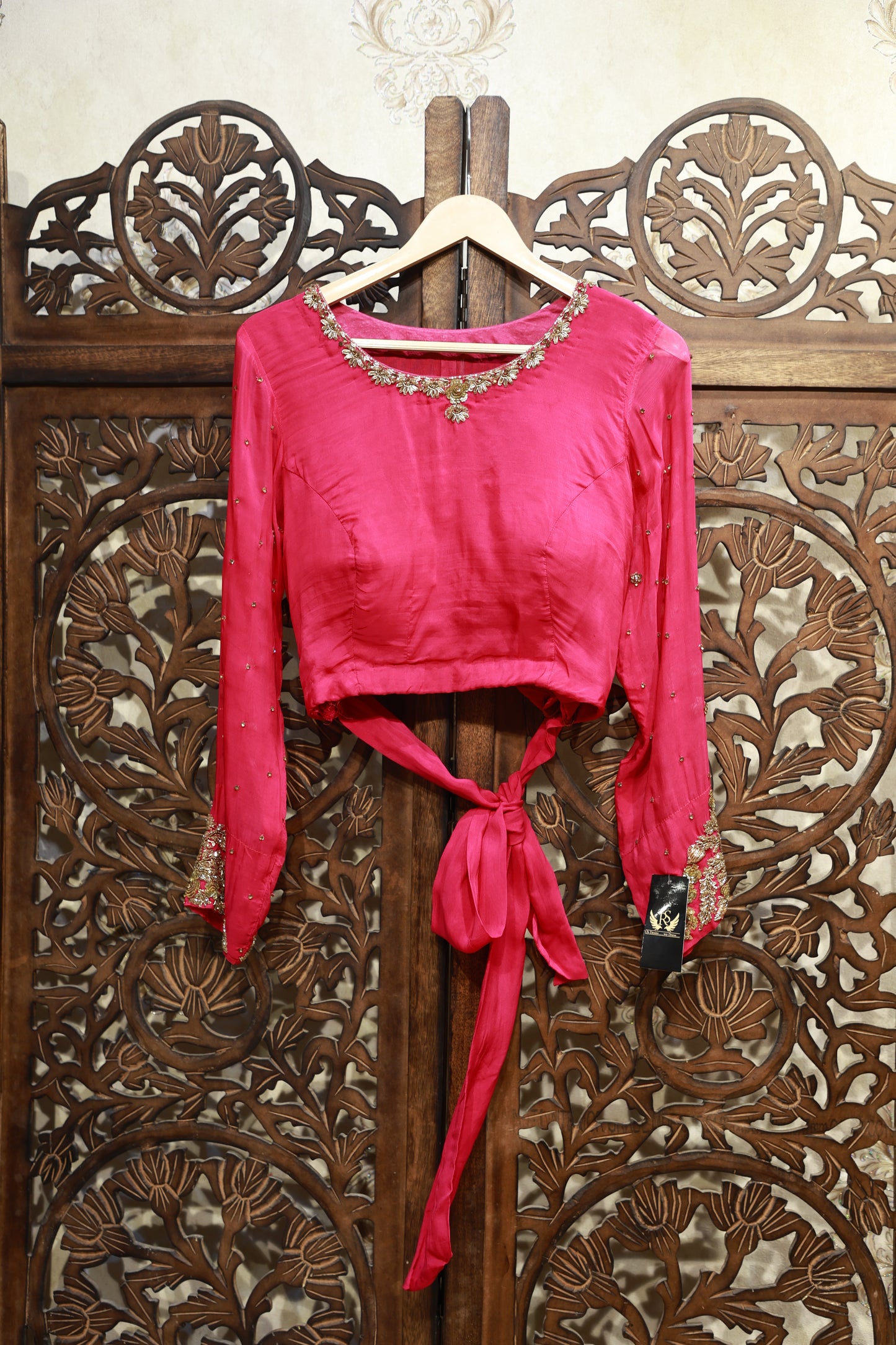 Gulaabi Tie-Up Blouse