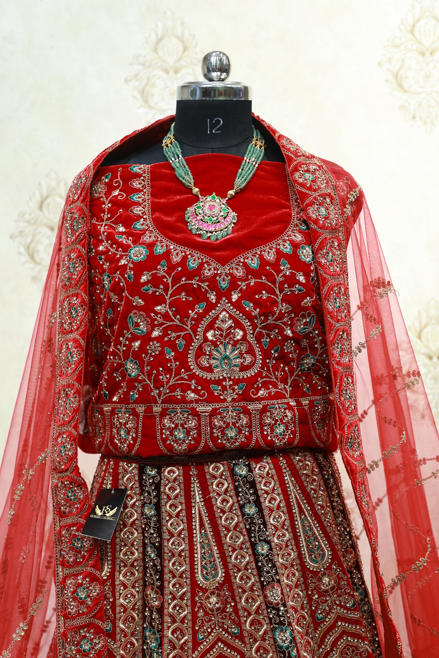 Garnet Red Bridal Lehenga Set