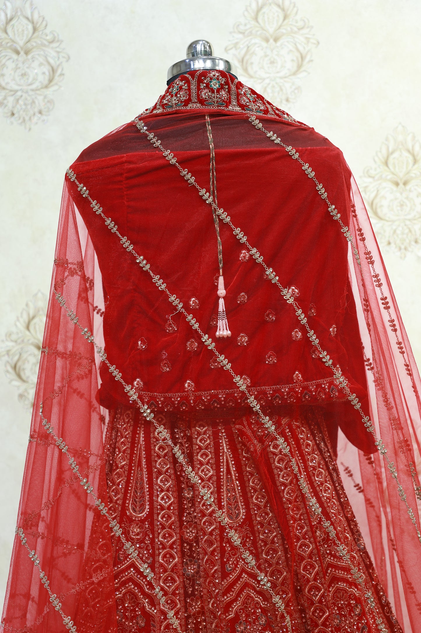 Garnet Red Bridal Lehenga Set
