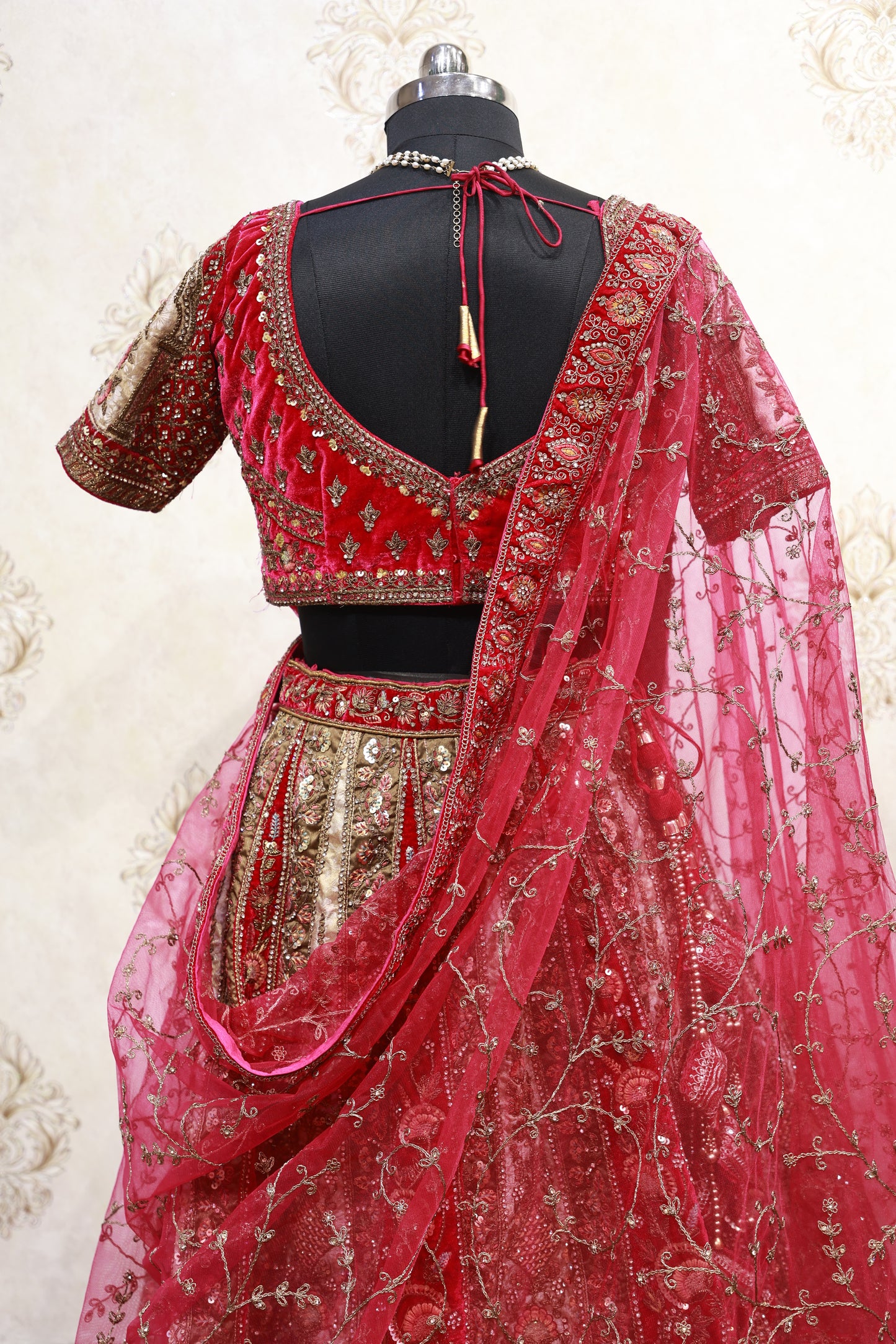 Royal Crimson Heritage Bridal Lehenga