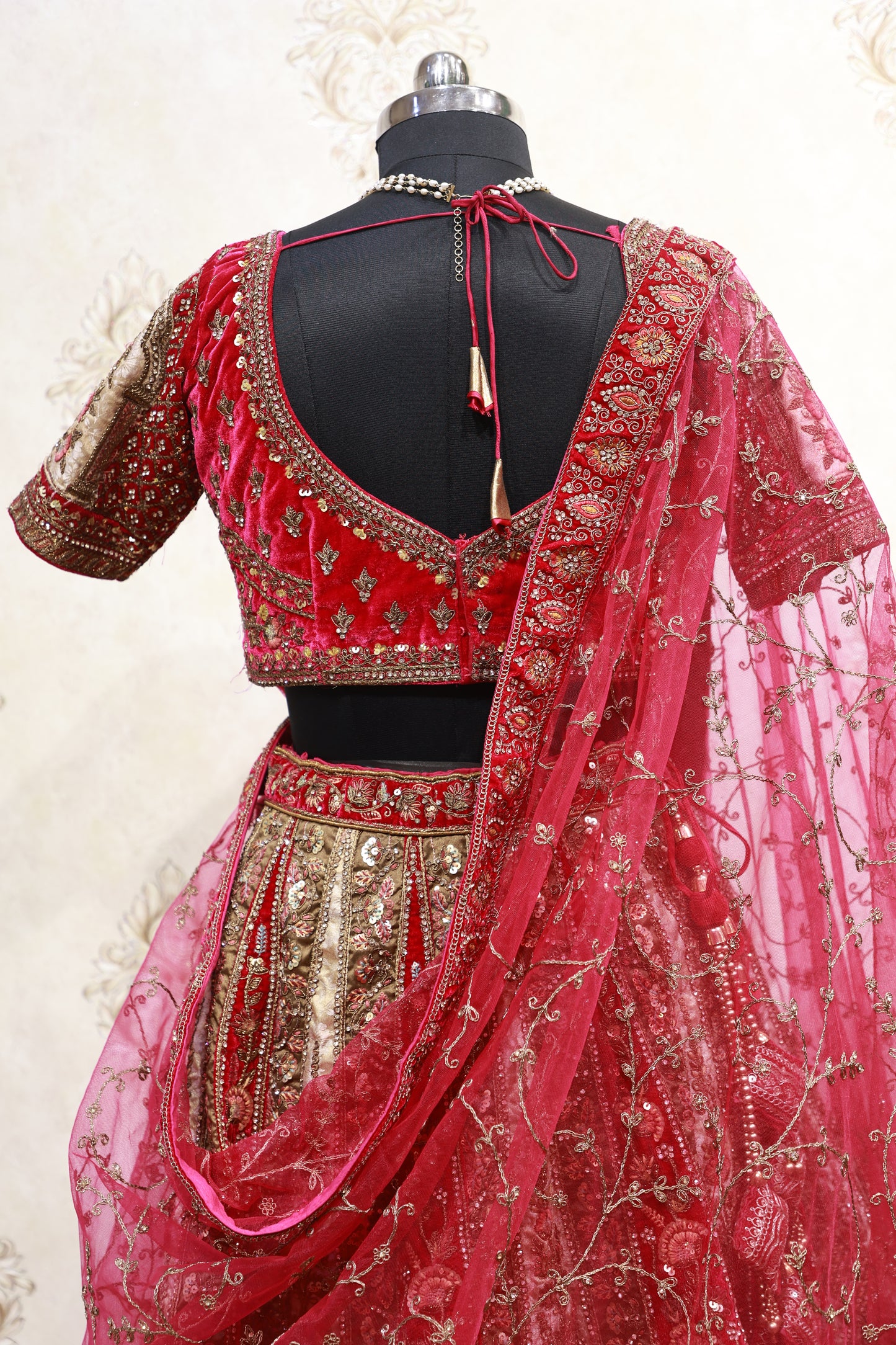 Royal Crimson Heritage Bridal Lehenga