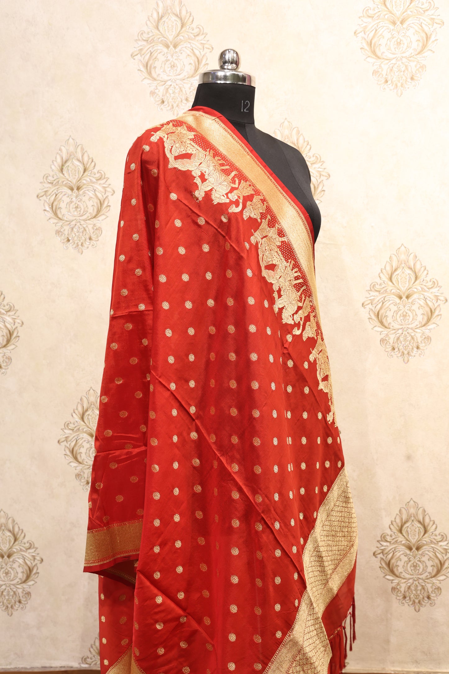 Rukhsar Red Banarasi Dupatta