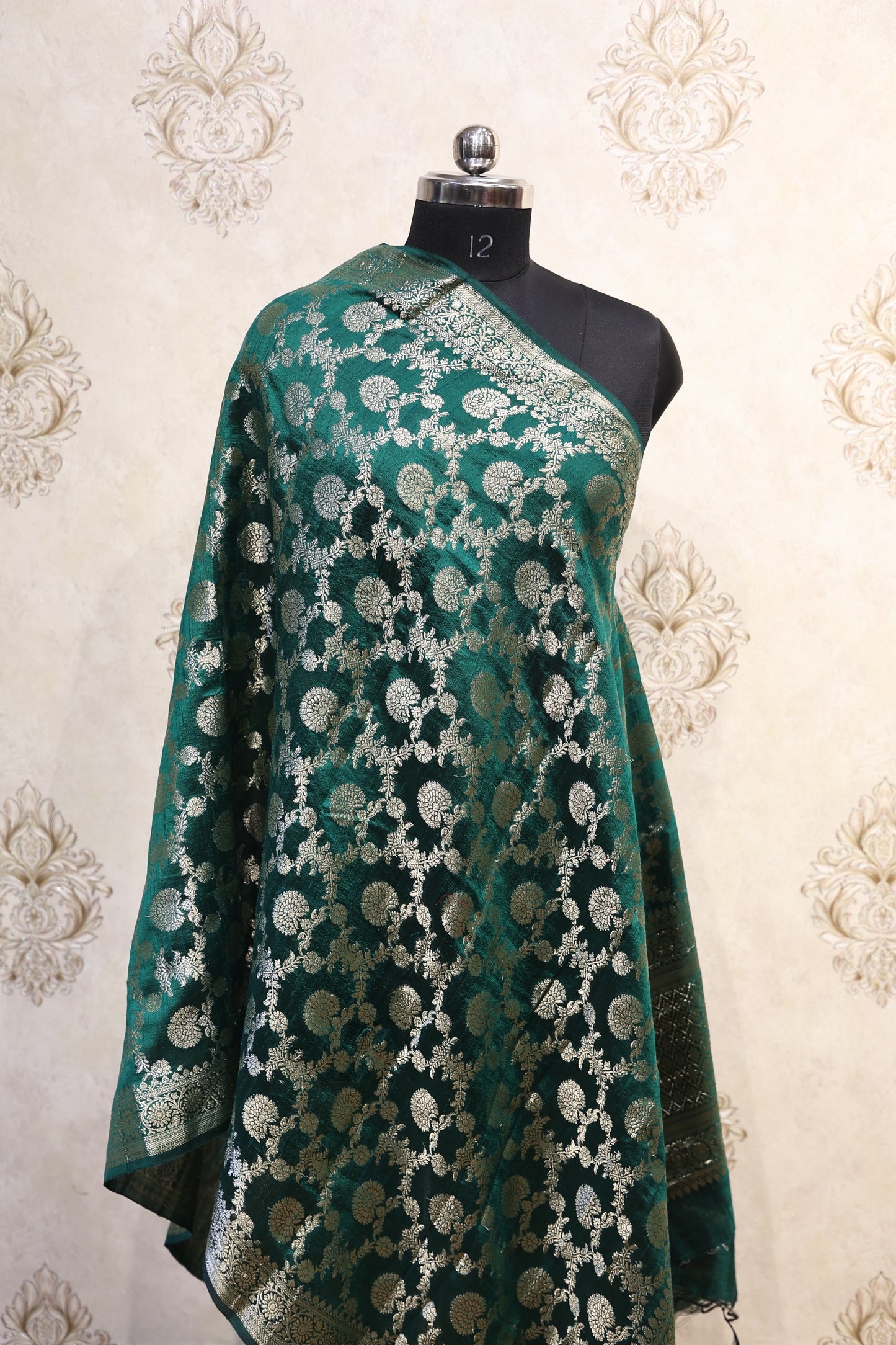 đź’š Ira Emerald Banarasi Silk Dupatta