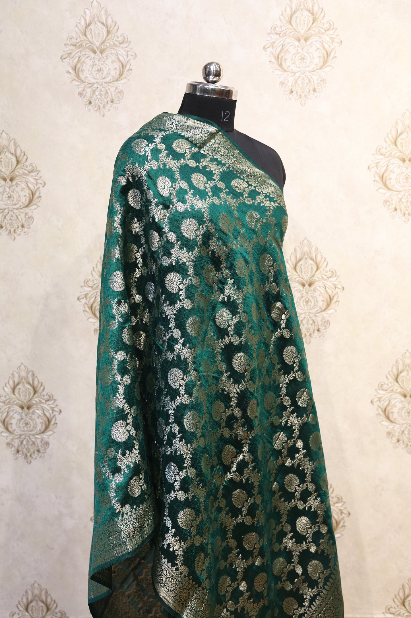 đź’š Ira Emerald Banarasi Silk Dupatta