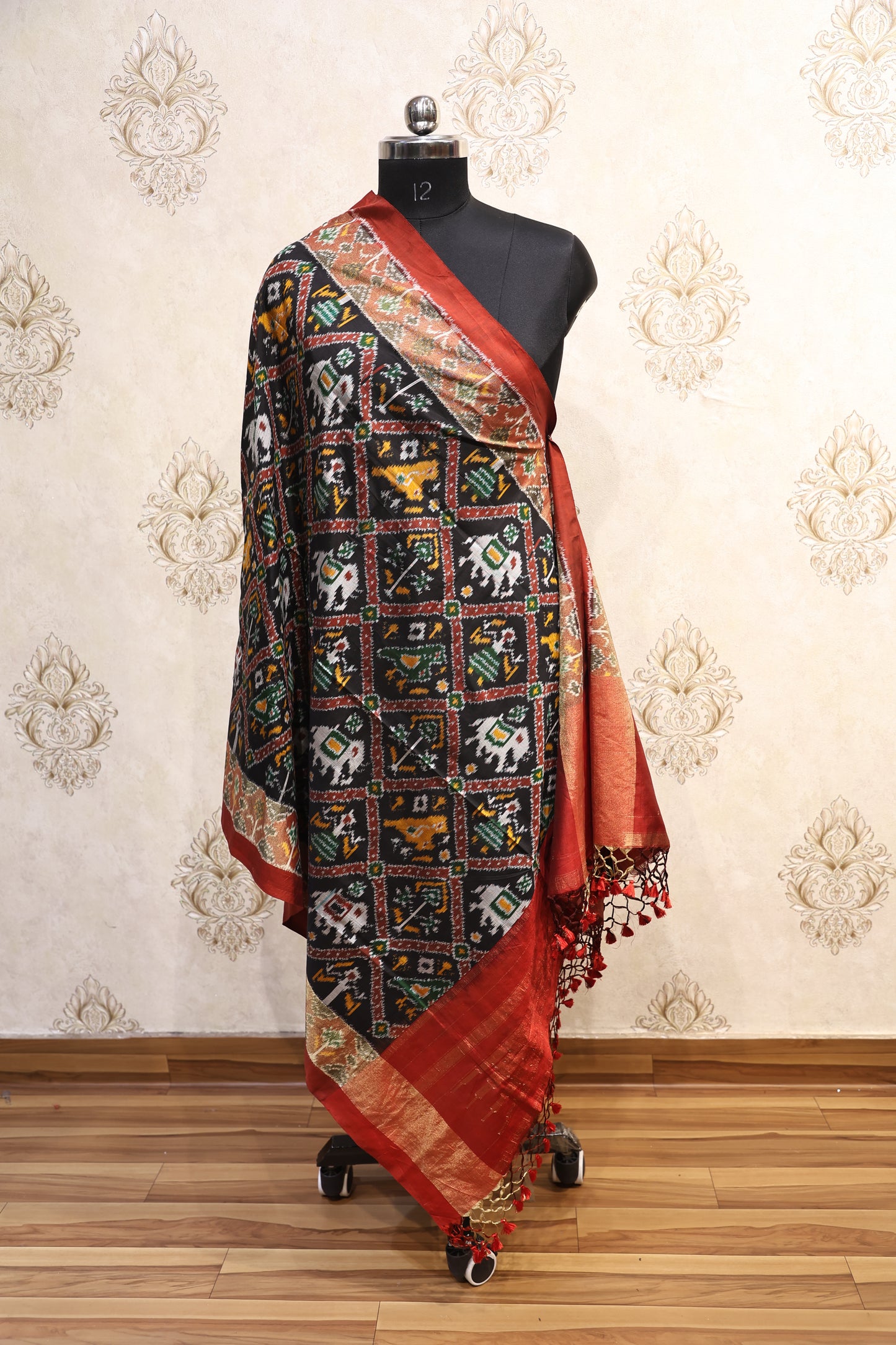 Multicolor Handwoven Ikkat Patola Dupatta