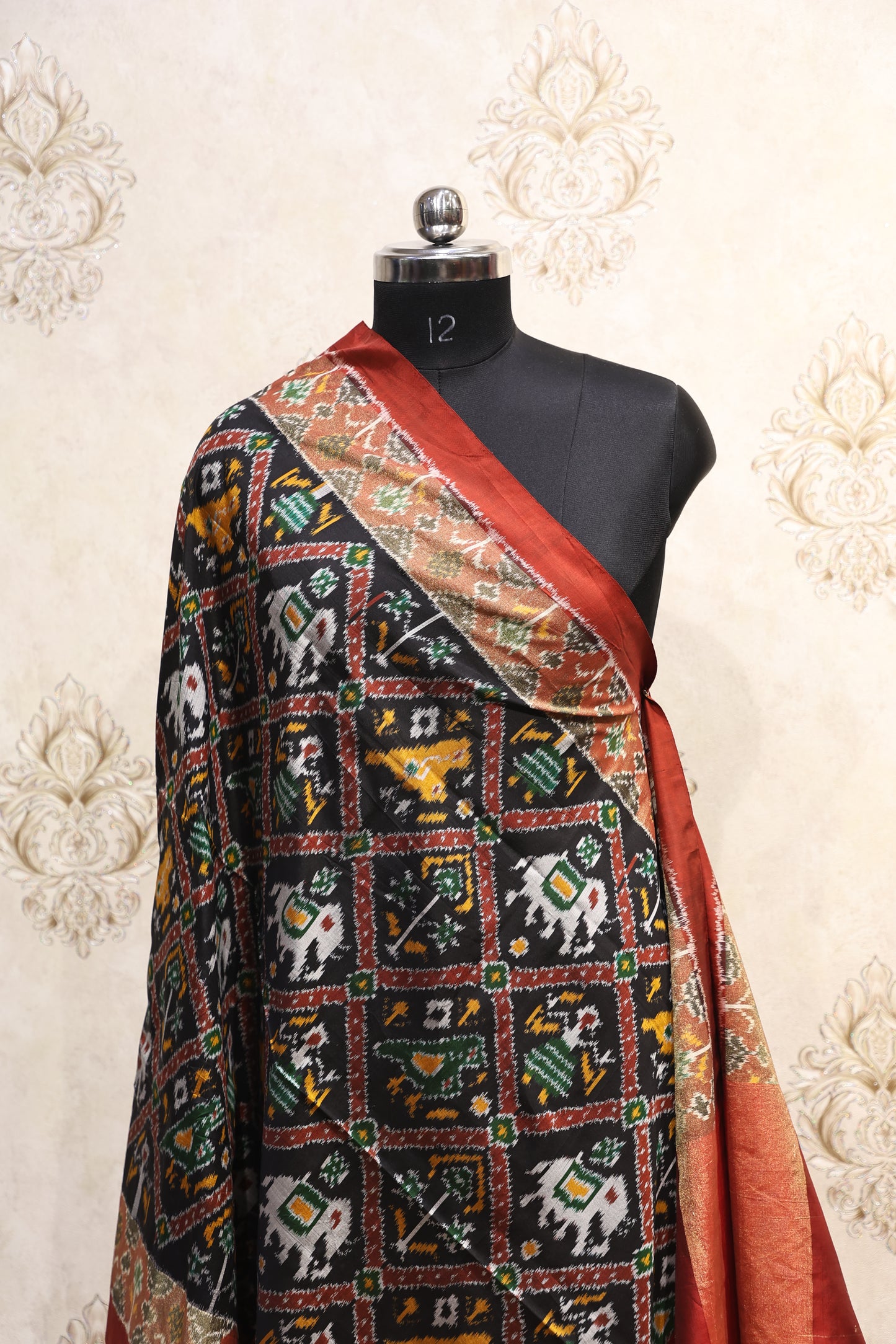 Multicolor Handwoven Ikkat Patola Dupatta
