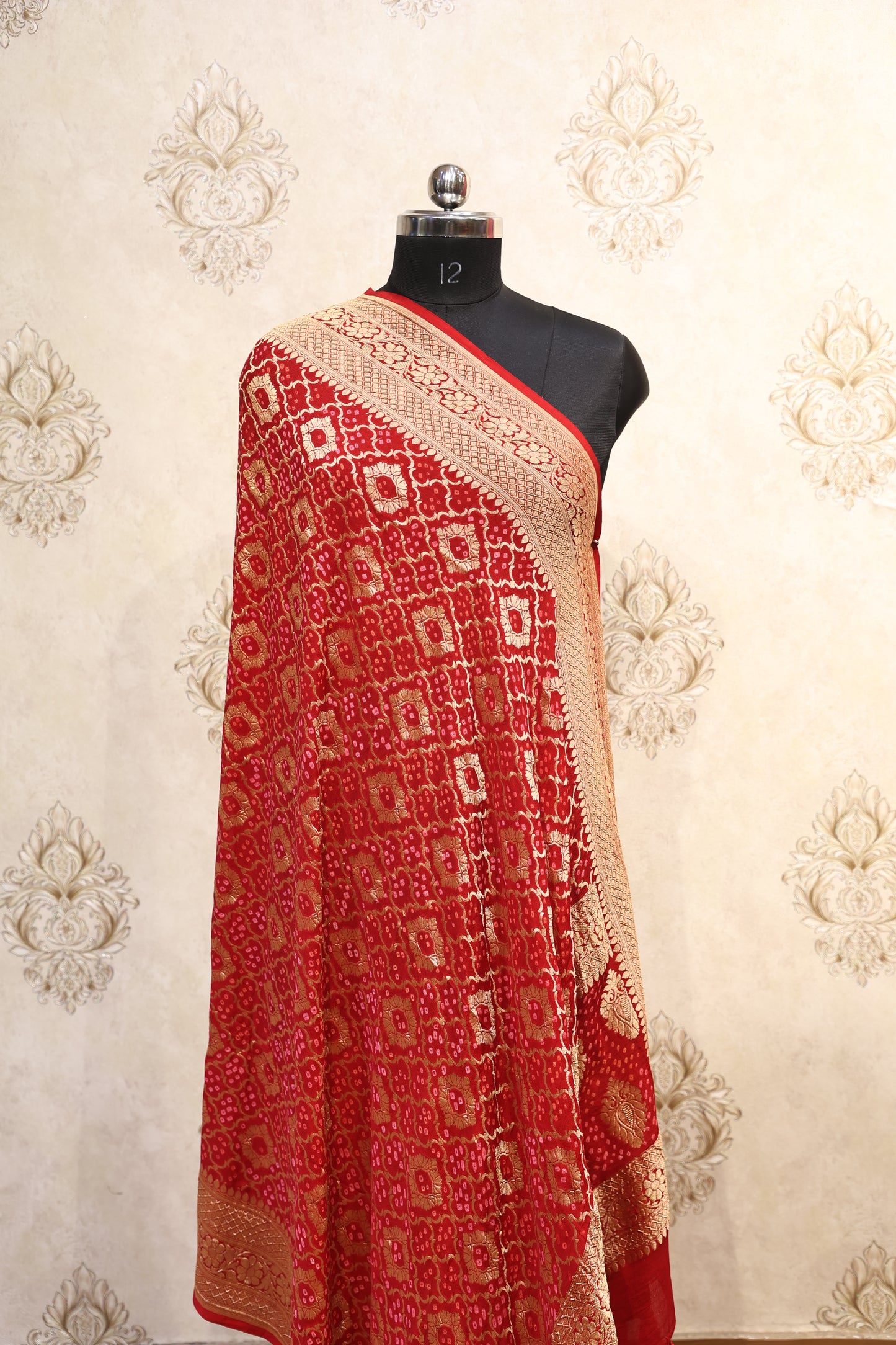 Royal Red Gharchola Bhadani Dupatta