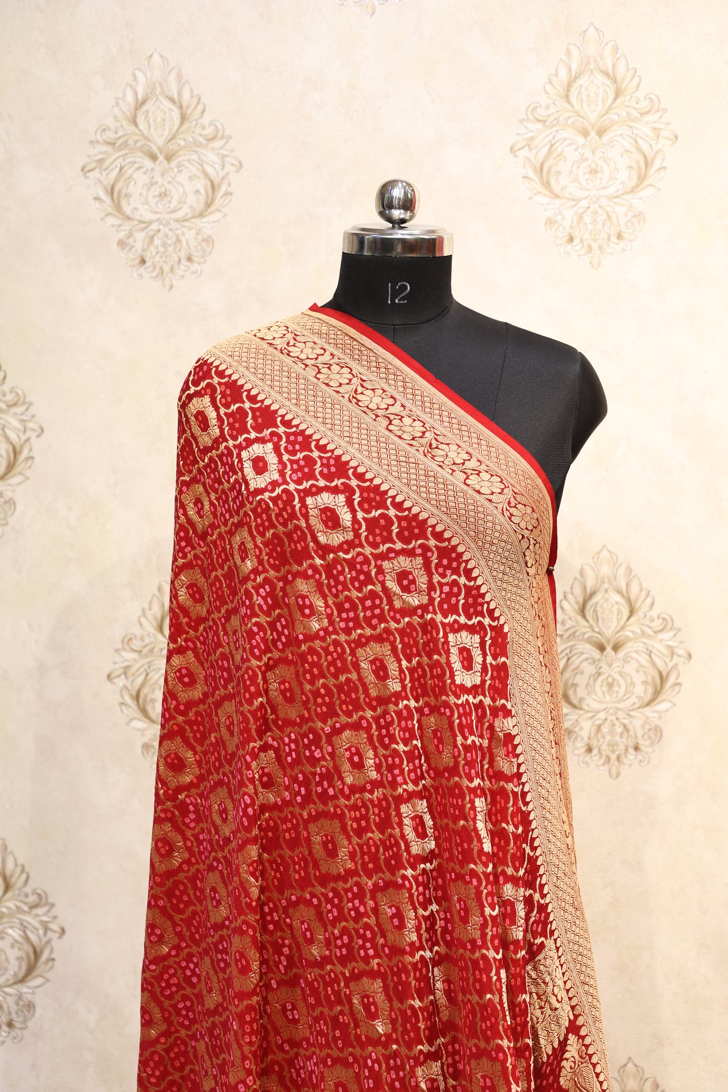 Royal Red Gharchola Bhadani Dupatta