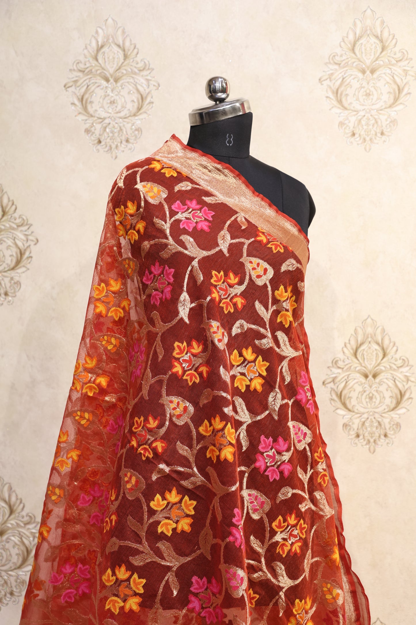 Zariya Floral Tissue Dupatta