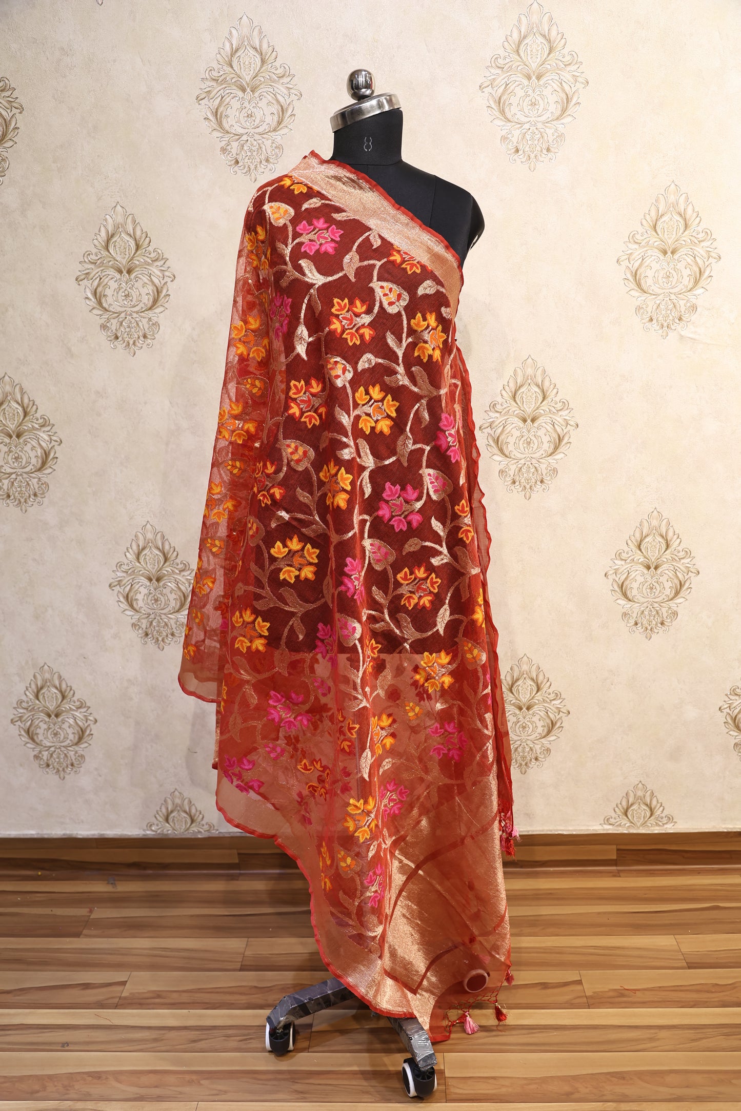 Zariya Floral Tissue Dupatta