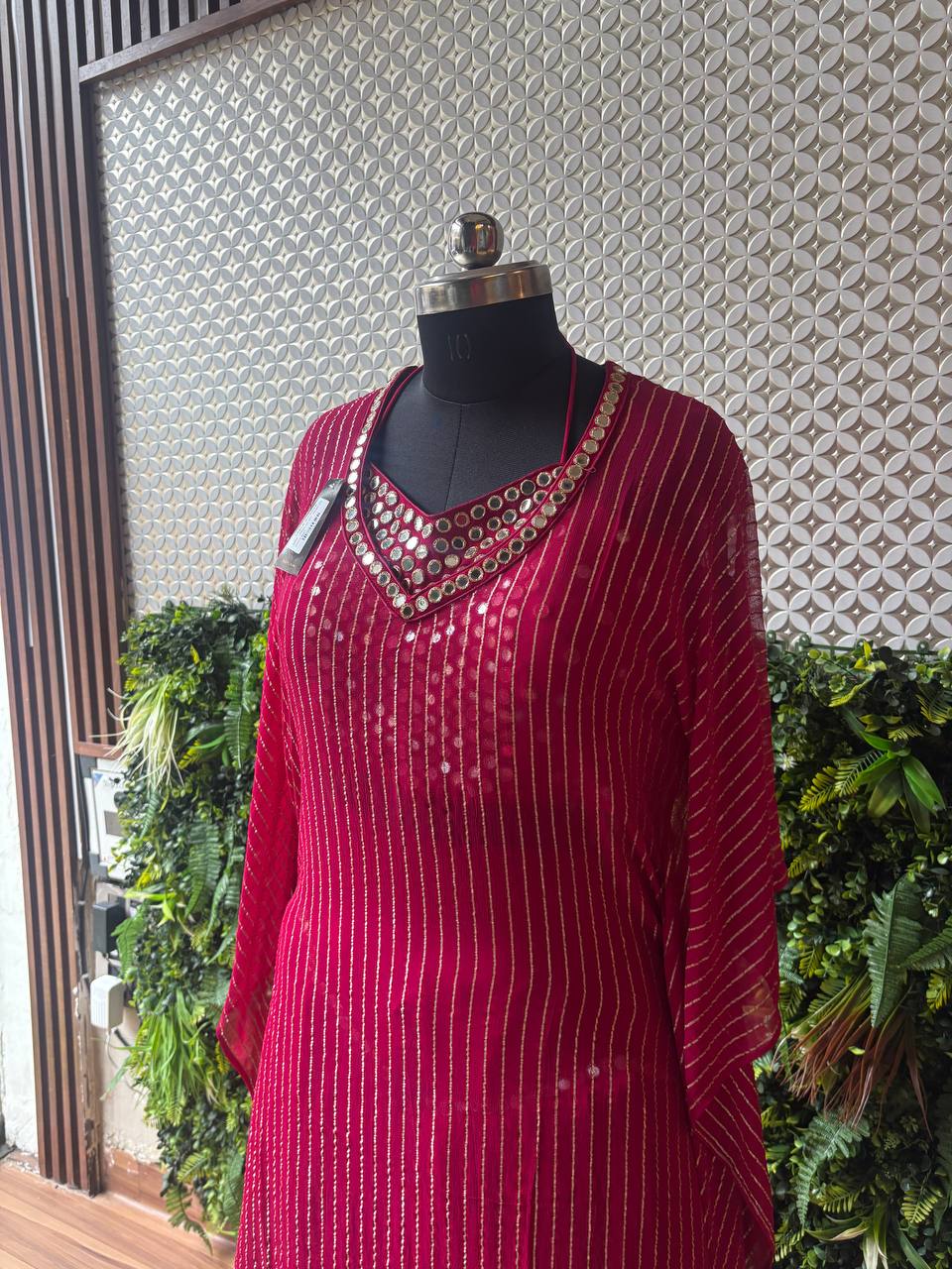 Gulnaar – Mirror Work Kurti with Flowy Skirt