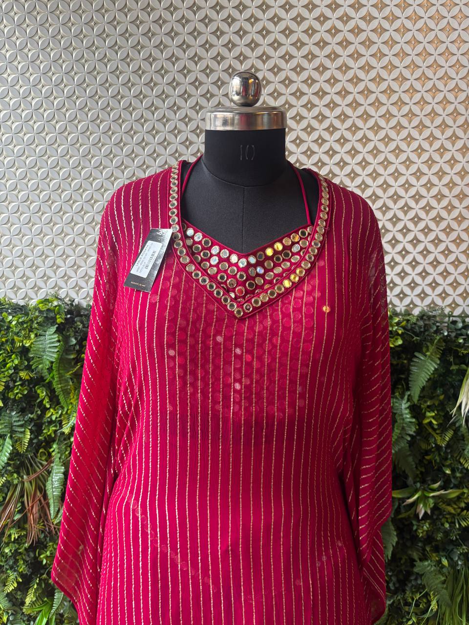 Gulnaar – Mirror Work Kurti with Flowy Skirt