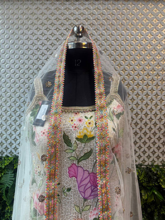 Phoolkari Rooh – Floral Embroidered Silk Suit Set