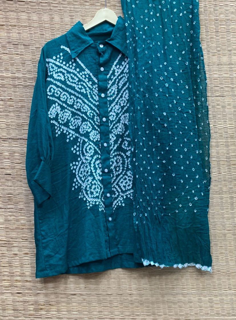 Neel Bandhej – Handcrafted Bandhani Co-Ord Set