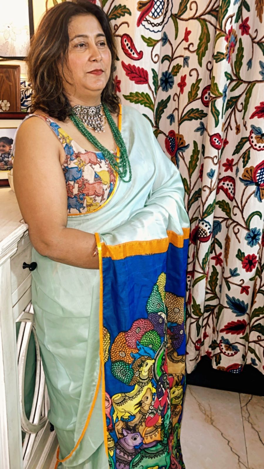 KALAMKARI SAREE WITH KALAMKARI BLOUSE