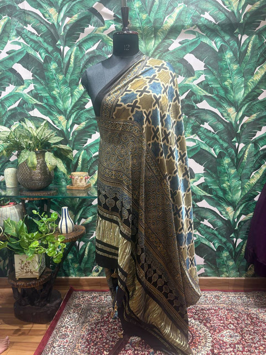 Olive & Slate Moroccan Jaal Dupatta