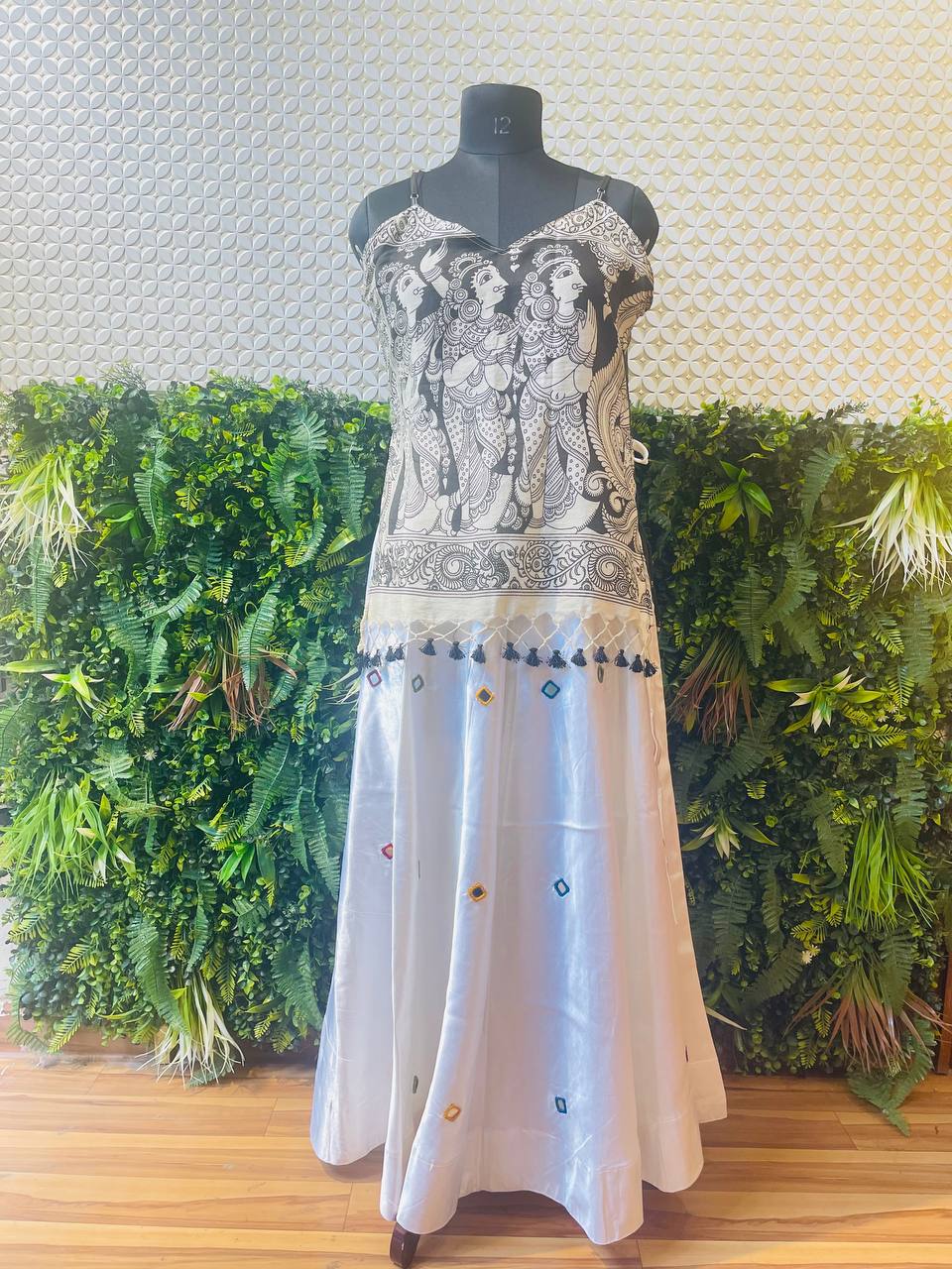 Devangana Kalamkari Mirror Skirt Set