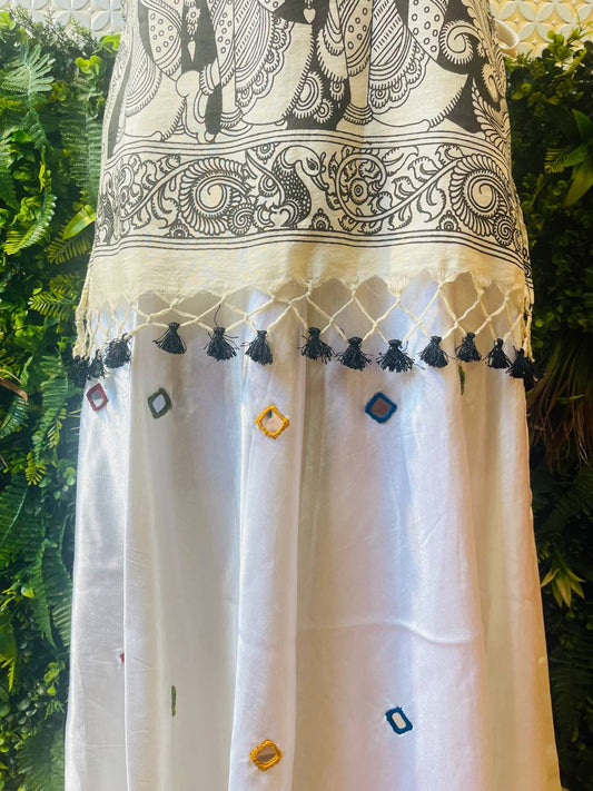 Devangana Kalamkari Mirror Skirt Set