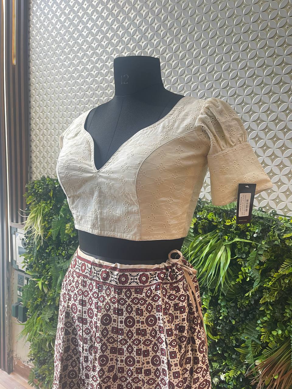 Noor Cotton Chikankari & Ajrakh Co-Ord Set