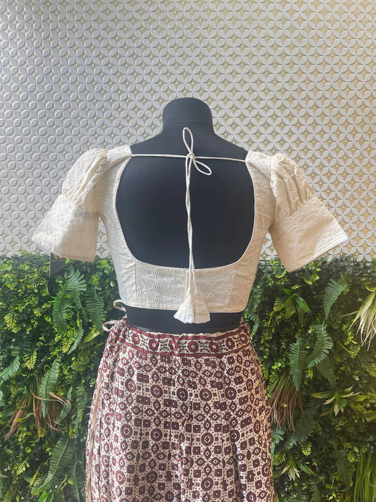 Noor Cotton Chikankari & Ajrakh Co-Ord Set