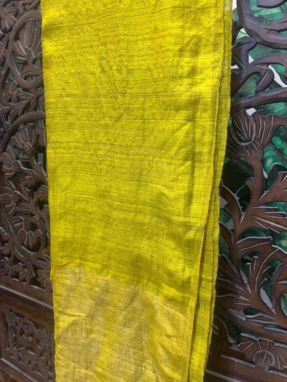 Rosaya 'Bahaar' Floral Paisley Embroidered Tussar Silk Saree